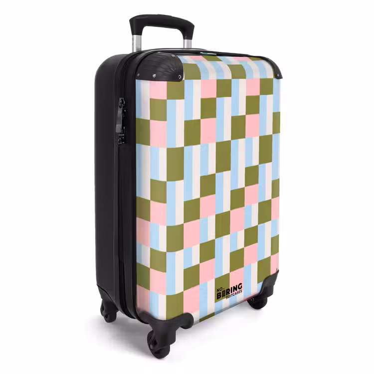 Koffer - Muster – Geometrisch – Abstrakt – Farbenfroh – Modern - Patroon - Geometrisch - Abstract - Kleurrijk - Modern NBS - Handbagage koffer - Vrouwen middel