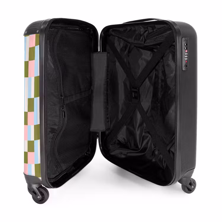 Koffer - Muster – Geometrisch – Abstrakt – Farbenfroh – Modern - Patroon - Geometrisch - Abstract - Kleurrijk - Modern NBS - Handbagage koffer - Vrouwen middel