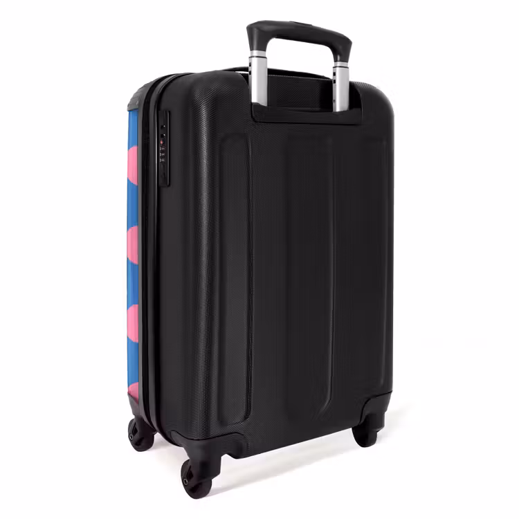 Koffer - Muster – Halbkreise – Abstrakt – Modern – Rosa – Blau - Patroon - Halve cirkels - Abstract - Modern - Roze - Blauw NBS - Handbagage koffer - Vrouwen middel