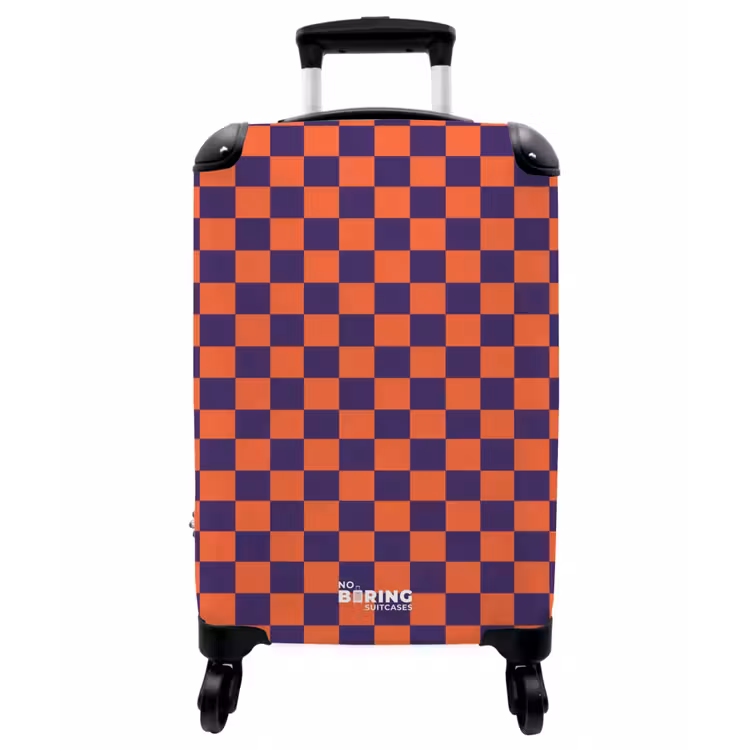 Koffer - Muster – Klassisch – Lila - Patroon - Klassiek - Paars NBS - Handbagage koffer - Vrouwen middel