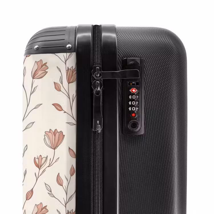 Patroon - Klassiek - Roze NBS - Handbagage koffer - Volwassenen Unisex middel -slot