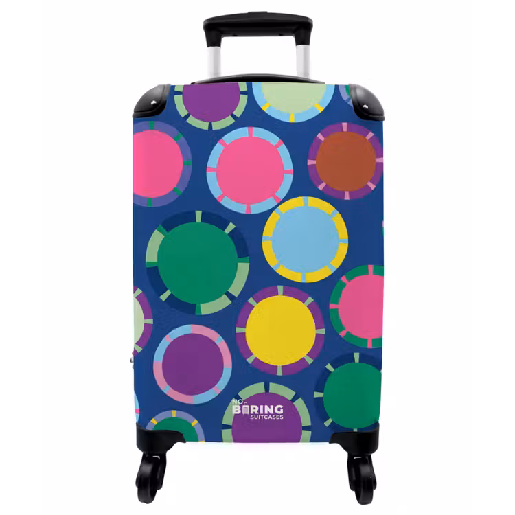 Koffer - Muster – Kreise – Abstrakt – Bunt - Patroon - Cirkels - Abstract - Kleurrijk NBS - Handbagage koffer - Vrouwen middel