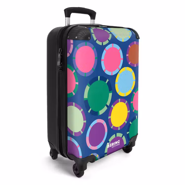 Koffer - Muster – Kreise – Abstrakt – Bunt - Patroon - Cirkels - Abstract - Kleurrijk NBS - Handbagage koffer - Vrouwen middel