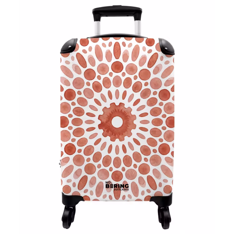 Koffer - Muster – Kreise – Abstrakt – Modern – Rot - Patroon - Cirkels - Abstract - Modern - Rood NBS - Handbagage koffer - Vrouwen middel