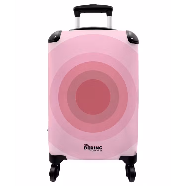 Koffer - Muster – Kreise – Abstrakt – Rosa – Modern - Patroon - Cirkels - Abstract - Roze - Modern NBS - Handbagage koffer - Vrouwen middel