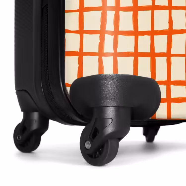 Koffer - Muster – Linien – Orange - Patroon - Lijnen - Oranje NBS - Handbagage koffer - Vrouwen middel