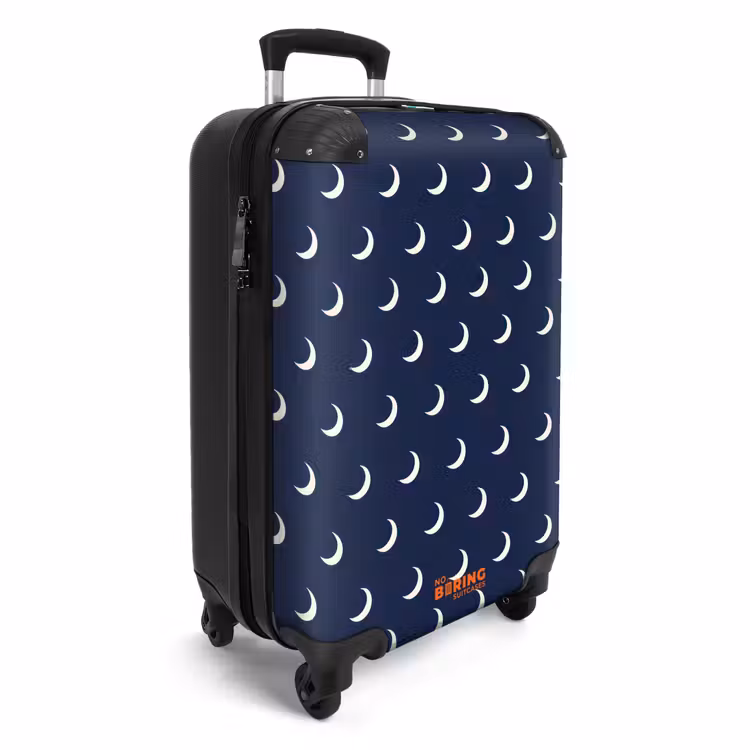 Koffer - Muster – Mähnen – Blau - Patroon - Manen - Blauw NBS - Handbagage koffer - Vrouwen middel