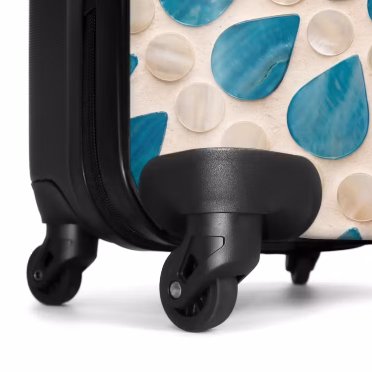 Koffer - Muster – Mosaik – Muscheln – Abstrakt – Türkis - Patroon - Mozaïek - Schelpen - Abstract - Turquoise NBS - Handbagage koffer - Vrouwen middel