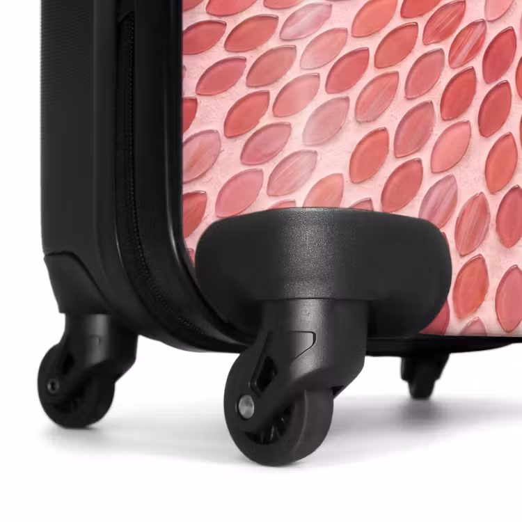 Koffer - Muster – Mosaik – Oval – Abstrakt – Rosa - Patroon - Mozaïek - Ovaal - Abstract - Roze NBS - Handbagage koffer - Vrouwen middel