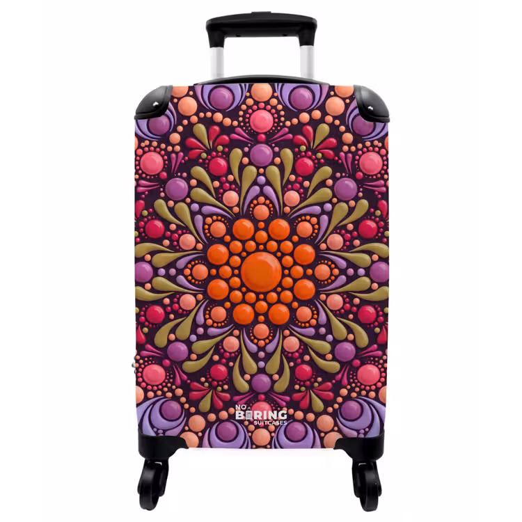 Koffer - Muster – Punkte – Abstrakt – Modern – Farbenfroh - Patroon - Stippen - Abstract - Modern - Kleurrijk NBS - Handbagage koffer - Vrouwen middel