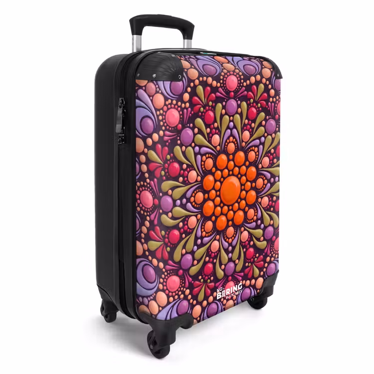 Koffer - Muster – Punkte – Abstrakt – Modern – Farbenfroh - Patroon - Stippen - Abstract - Modern - Kleurrijk NBS - Handbagage koffer - Vrouwen middel