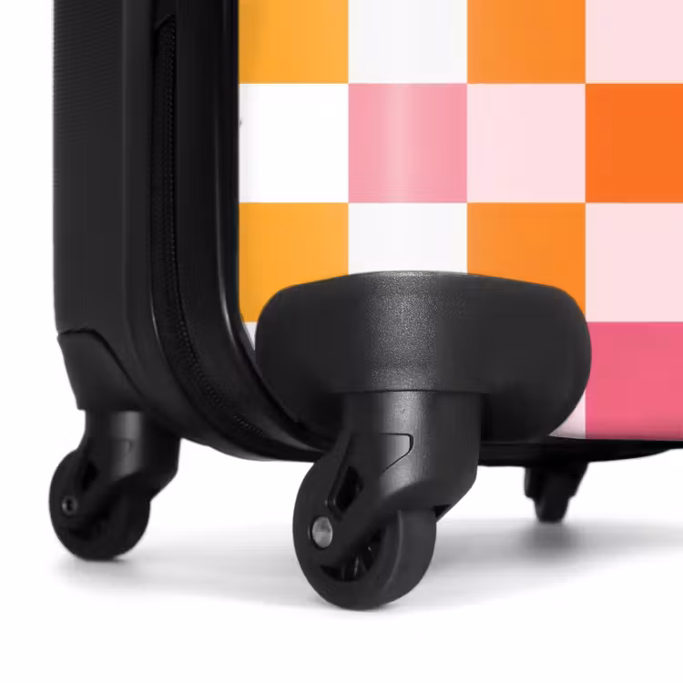 Koffer - Muster – Quadrat – Rosa - Patroon - Vierkant - Roze NBS - Handbagage koffer - Vrouwen middel