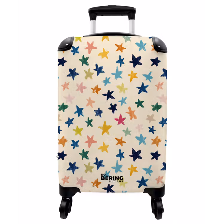Koffer - Muster – Sterne – Bunt - Patroon - Sterren - Kleurrijk NBS - Handbagage koffer - Vrouwen middel