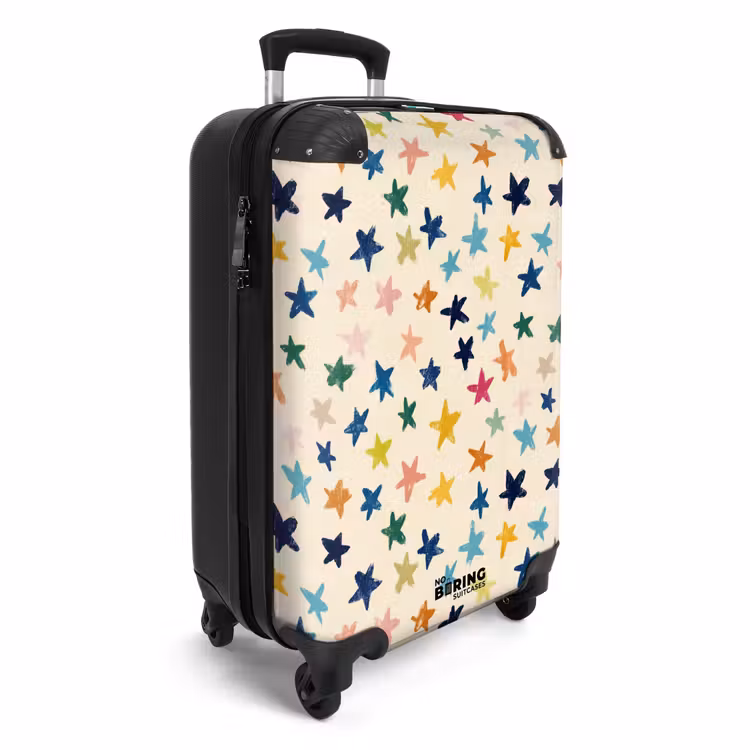 Koffer - Muster – Sterne – Bunt - Patroon - Sterren - Kleurrijk NBS - Handbagage koffer - Vrouwen middel