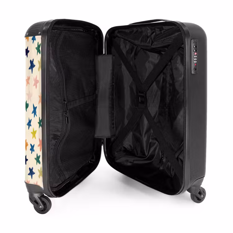 Koffer - Muster – Sterne – Bunt - Patroon - Sterren - Kleurrijk NBS - Handbagage koffer - Vrouwen middel