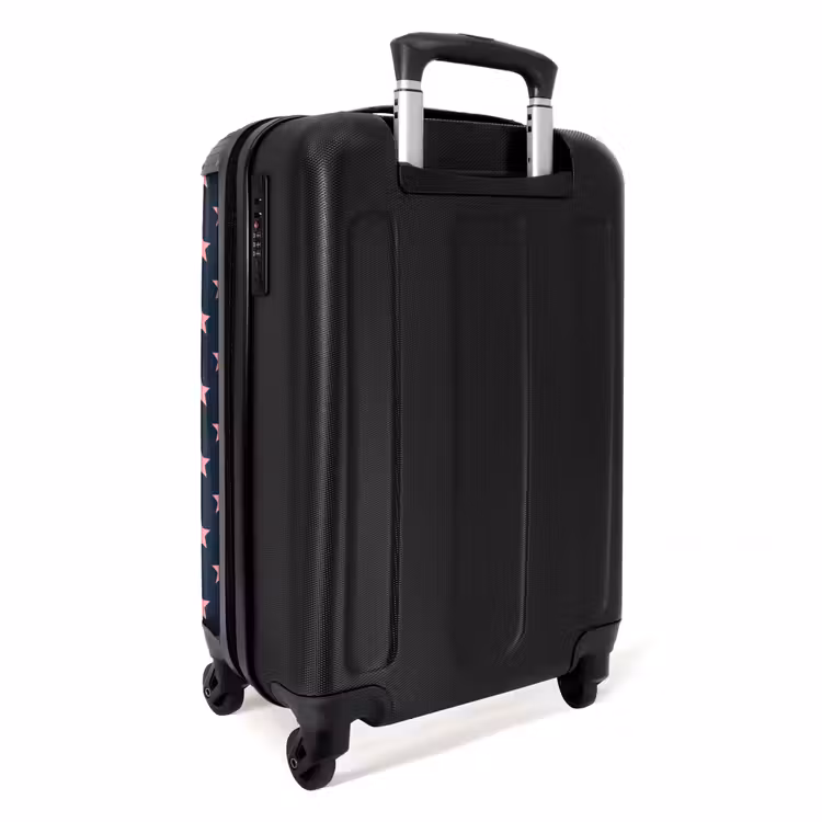 Koffer - Muster – Sterne – Rosa - Patroon - Sterren - Roze NBS - Handbagage koffer - Vrouwen middel