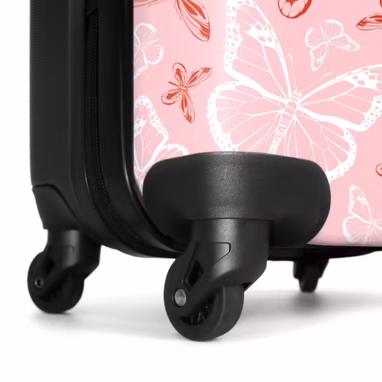 Patroon van vlinders NBS - Handbagage koffer - Unisex middel -wiel