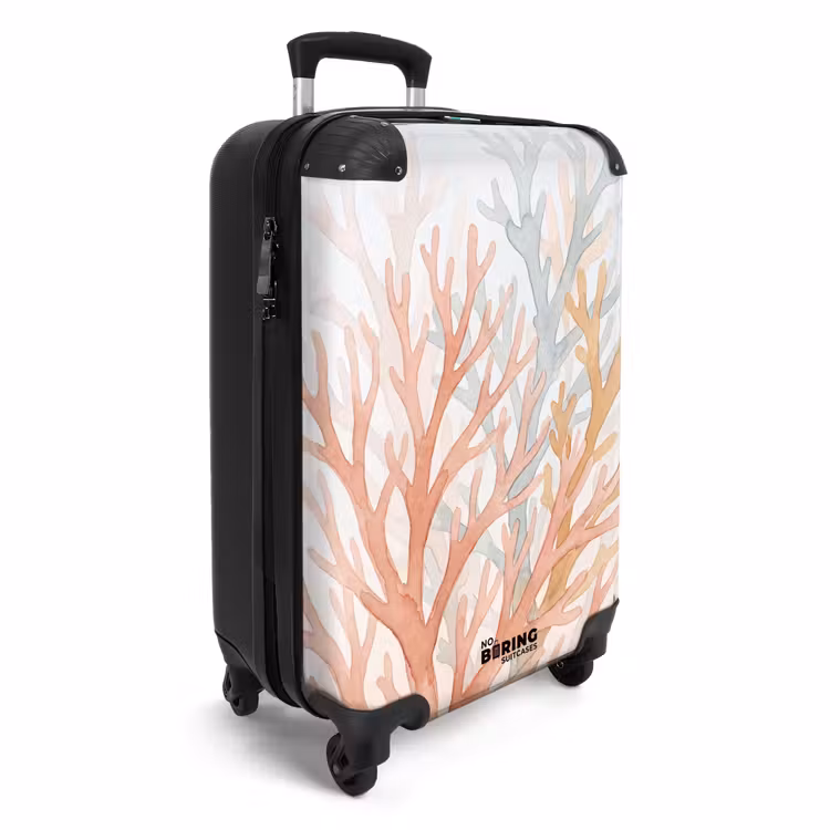Koffer - Natur – Abstrakt – Aquarell – Organisch – Warm - Natuur - Abstract - Aquarel - Organisch - Warm NBS - Handbagage koffer - Volwassenen Unisex middel
