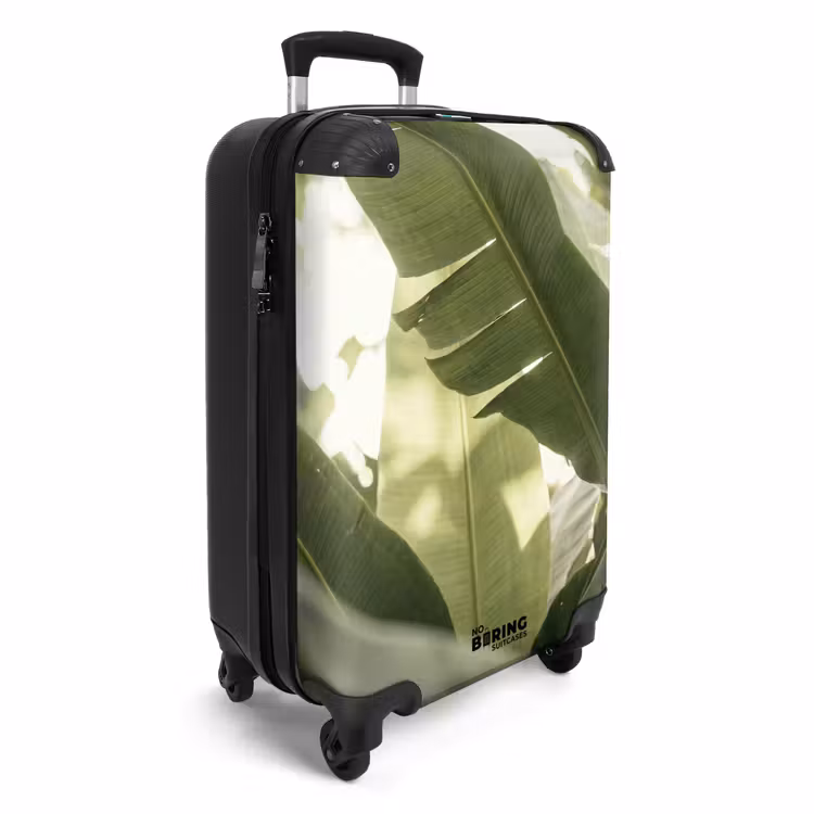 Koffer - Natur – Blätter – Grün – Tropisch – Detail - Natuur - Bladeren - Groen - Tropisch - Detail NBS - Handbagage koffer - Volwassenen Unisex middel