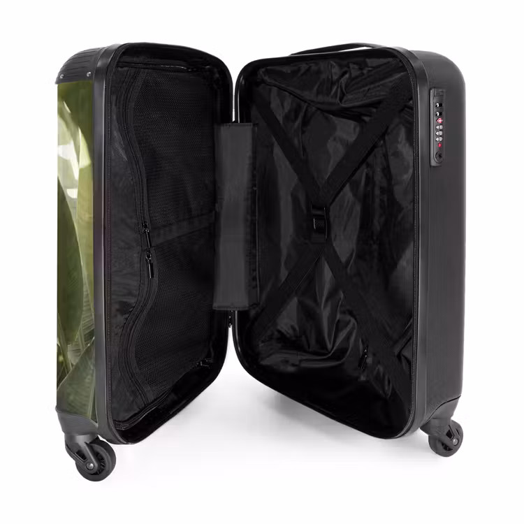 Koffer - Natur – Blätter – Grün – Tropisch – Detail - Natuur - Bladeren - Groen - Tropisch - Detail NBS - Handbagage koffer - Volwassenen Unisex middel
