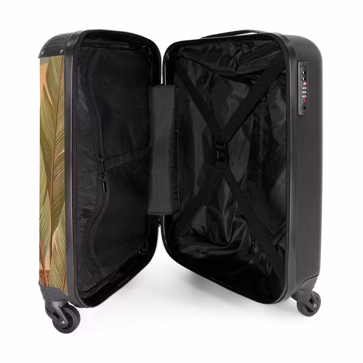 Koffer - Natur – Blätter – Landschaft – Abstrakt – Erdtöne - Natuur - Bladeren - Landschap - Abstract - Aardetinten NBS - Handbagage koffer - Vrouwen middel
