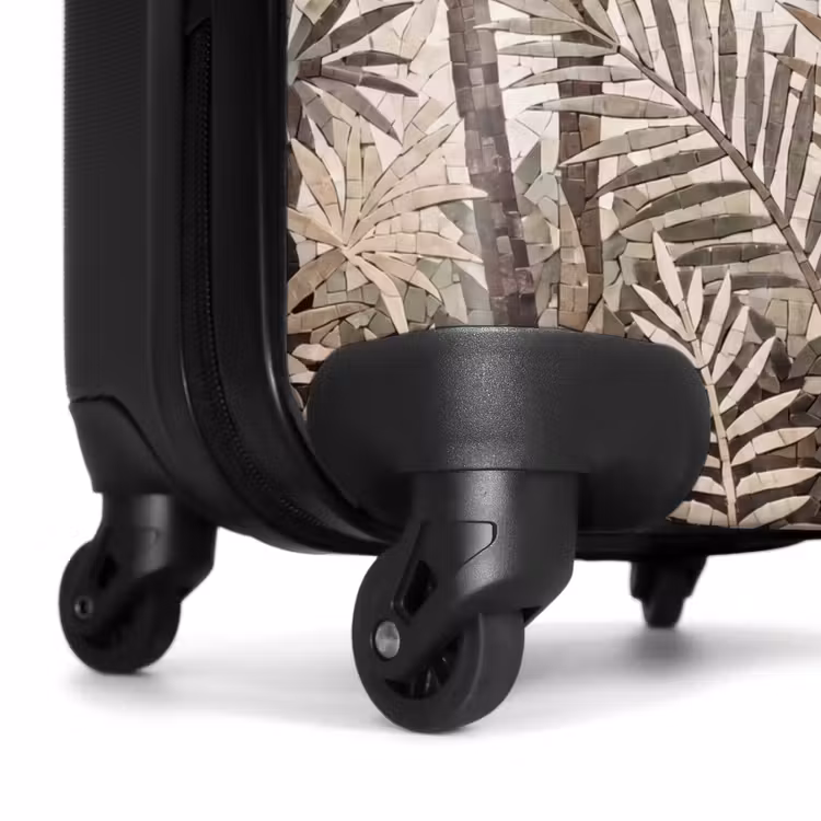 Koffer - Natur – Blätter – Landschaft – Mosaik – Beige - Natuur - Bladeren - Landschap - Mozaïek - Beige NBS - Handbagage koffer - Volwassenen Unisex middel