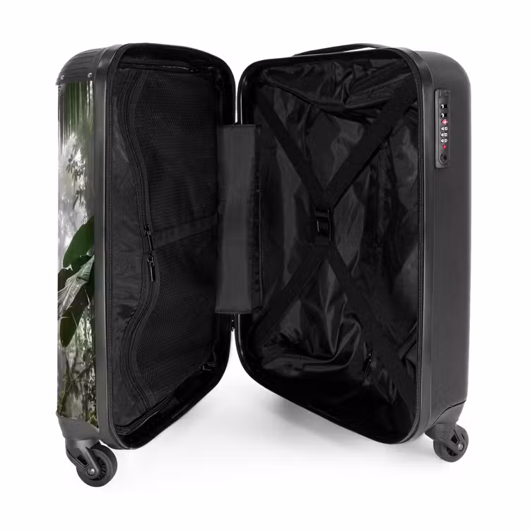 Koffer - Natur – Dschungel – Nebel – Grün – Blätter - Natuur - Jungle - Mist - Groen - Bladeren NBS - Handbagage koffer - Volwassenen Unisex middel
