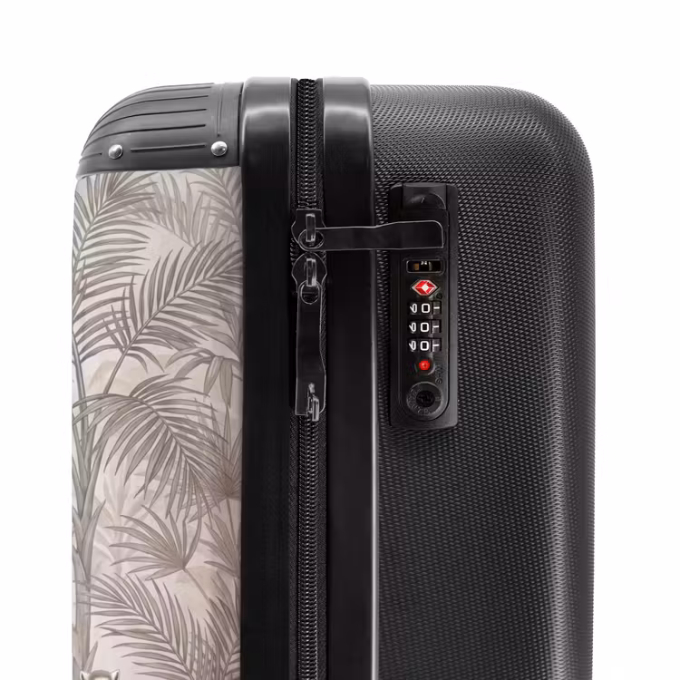 Koffer - Natur – Dschungel – Ringelschwanz-Lemur – Braun - Natuur - Jungle - Ringstaartmaki - Bruin NBS - Handbagage koffer - Volwassenen Unisex middel
