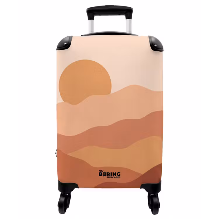 Koffer - Natur – Hügel – Abstrakt – Modern – Orange - Natuur - Heuvels - Abstract - Modern - Oranje NBS - Handbagage koffer - Vrouwen middel