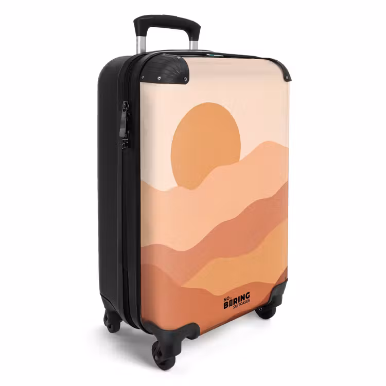 Koffer - Natur – Hügel – Abstrakt – Modern – Orange - Natuur - Heuvels - Abstract - Modern - Oranje NBS - Handbagage koffer - Vrouwen middel