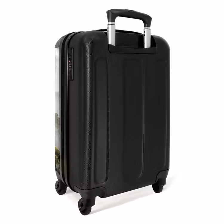 Koffer - Natur – Nebel – Wald – Morgen – Gold - Natuur - Mist - Bos - Ochtend - Goud NBS - Handbagage koffer - Volwassenen Unisex middel