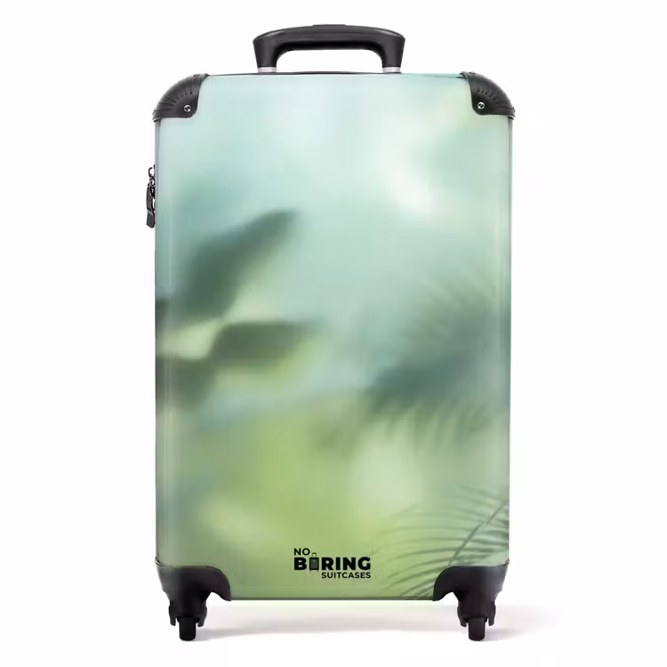 Koffer - Natur – Verwaschen – Grün – Abstrakt – Modern - Natuur - Vervaagd - Groen - Abstract - Modern NBS - Handbagage koffer - Volwassenen Unisex middel
