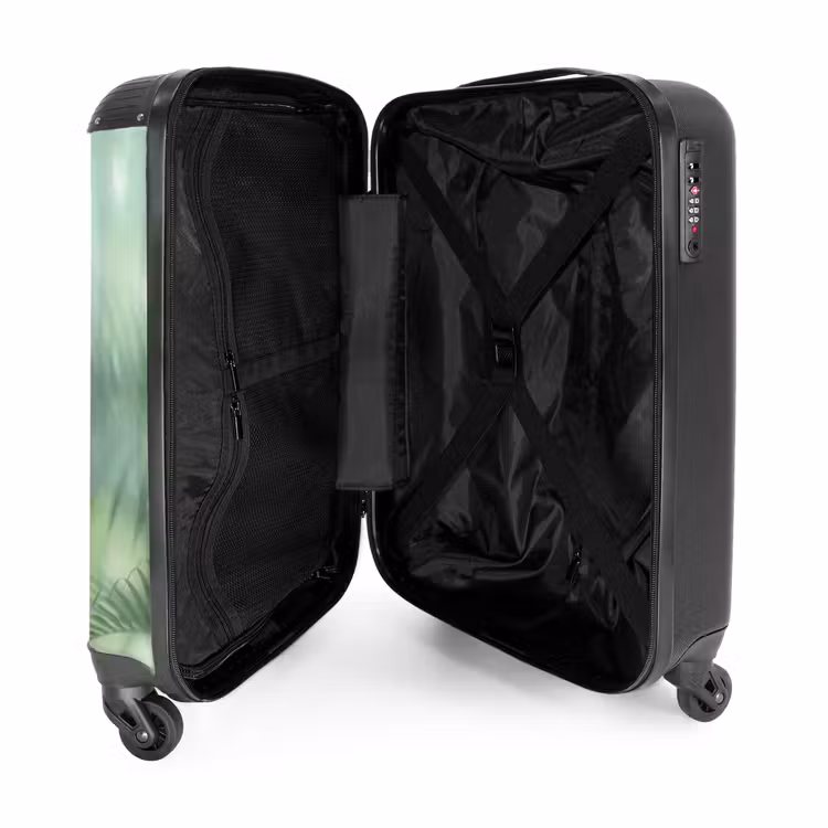 Koffer - Natur – Verwaschen – Grün – Abstrakt – Modern - Natuur - Vervaagd - Groen - Abstract - Modern NBS - Handbagage koffer - Volwassenen Unisex middel