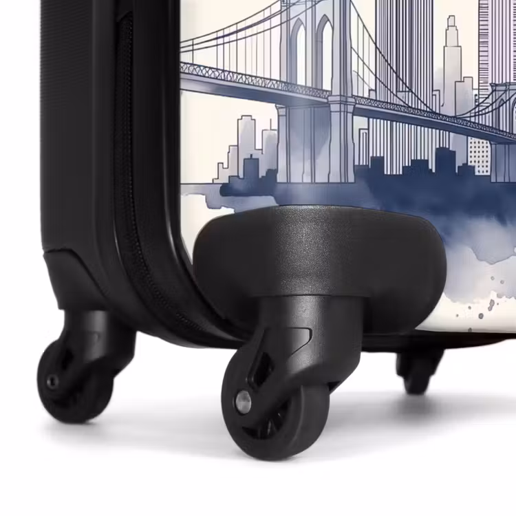 Koffer - New York – Freiheitsstatue – Skyline – Illustration – Blau - New York - Vrijheidsbeeld - Skyline - Illustratie - Blauw NBS - Handbagage koffer - Volwassenen Unisex middel