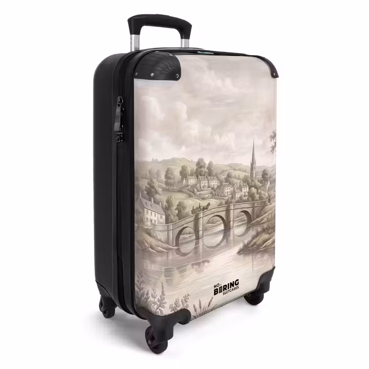 Koffer - Nostalgie – Brücke – Fluss - Nostalgie - Brug - Rivier NBS - Handbagage koffer - Volwassenen Unisex middel