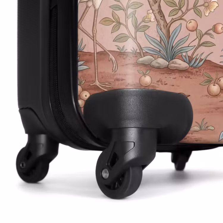 Koffer - Nostalgisch – Reiher – Rosa - Nostalgisch - Reigers - Roze NBS - Handbagage koffer - Vrouwen middel