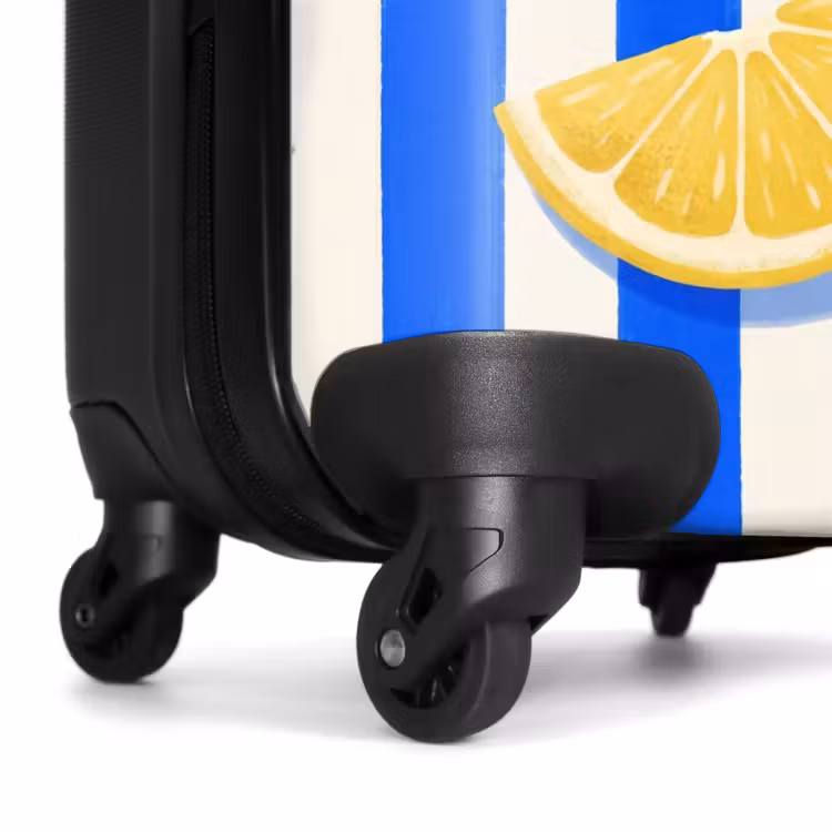 Koffer - Obst – Zitrone – Sommer – Gelb – Blau - Fruit - Citroen - Zomer - Geel - Blauw NBS - Handbagage koffer - Vrouwen middel