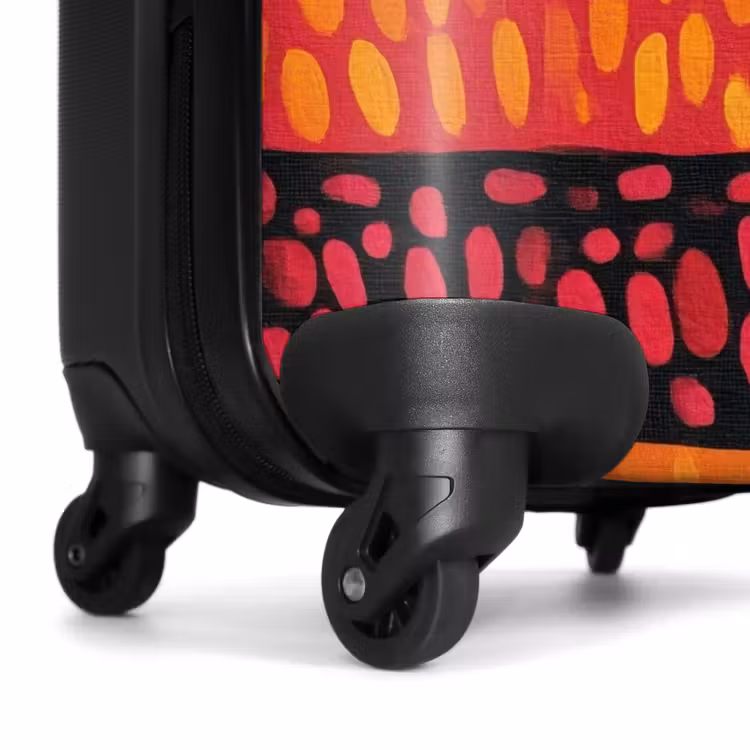 Koffer - Orange – Rosa – Ausdrucksstark – Muster - Oranje - Roze - Expressief - Patroon NBS - Handbagage koffer - Volwassenen Unisex middel