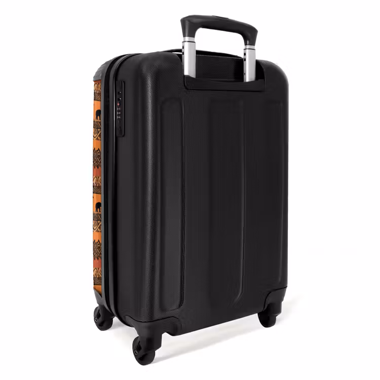 Koffer - Orange – Safari – Afrikaans – Tiere – Muster - Oranje - Safari - Afrikaans - Dieren - Patroon NBS - Handbagage koffer - Volwassenen Unisex middel