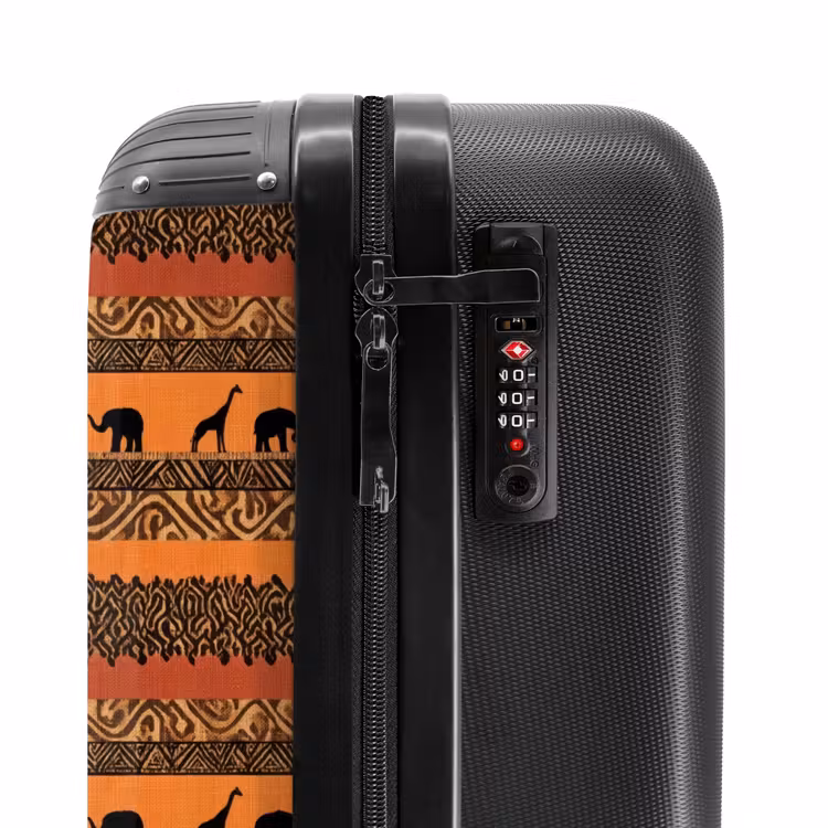 Koffer - Orange – Safari – Afrikaans – Tiere – Muster - Oranje - Safari - Afrikaans - Dieren - Patroon NBS - Handbagage koffer - Volwassenen Unisex middel