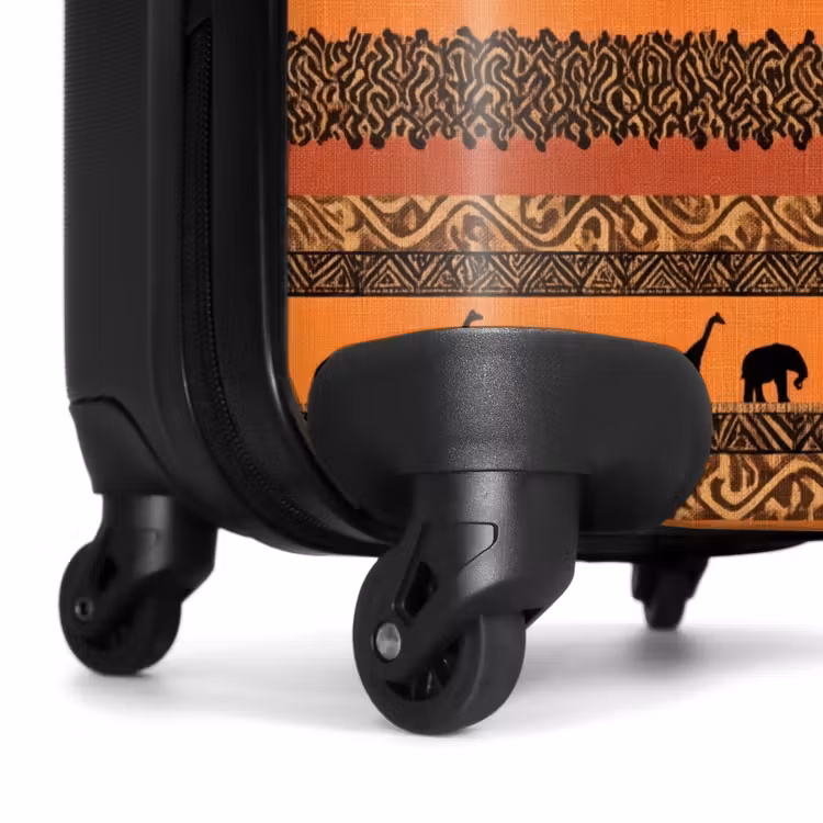Koffer - Orange – Safari – Afrikaans – Tiere – Muster - Oranje - Safari - Afrikaans - Dieren - Patroon NBS - Handbagage koffer - Volwassenen Unisex middel