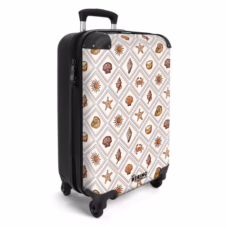 Oranje strand print NBS - Handbagage koffer - Volwassenen Unisex middel -productfoto_3d