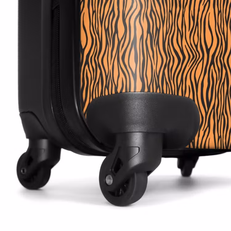 Oranje tijgerstrepenmotief NBS - Handbagage koffer - Volwassenen Unisex middel -wiel