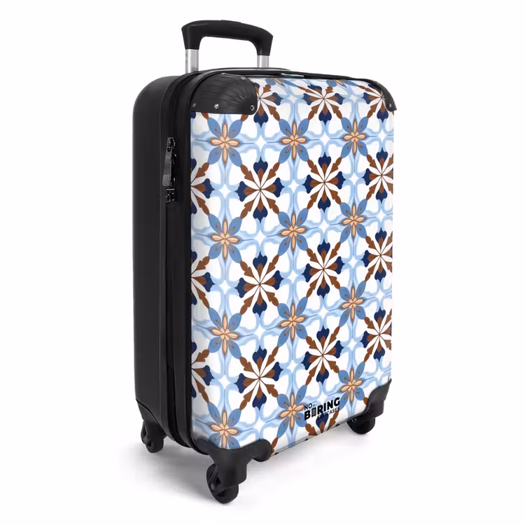 Ornament - Tegel - Kleurrijk NBS - Handbagage koffer - Volwassenen Unisex middel -productfoto_3d