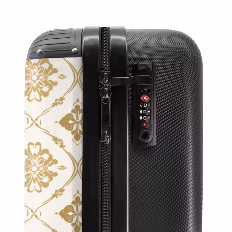 Ornament - Klassiek - Goud NBS - Handbagage koffer - Volwassenen Unisex middel -slot