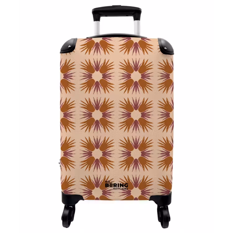 Koffer - Ornament – Muster – Ocker - Ornament - Patroon - Oker NBS - Handbagage koffer - Vrouwen middel