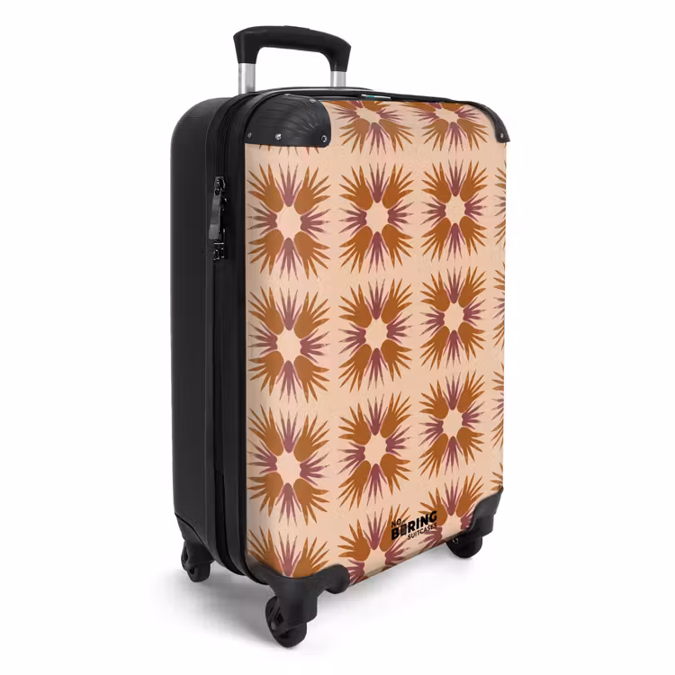 Koffer - Ornament – Muster – Ocker - Ornament - Patroon - Oker NBS - Handbagage koffer - Vrouwen middel