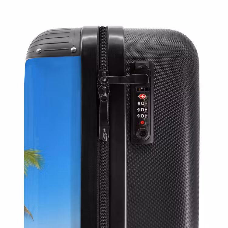 Palmbomen op strand NBS - Handbagage koffer - Unisex middel -slot