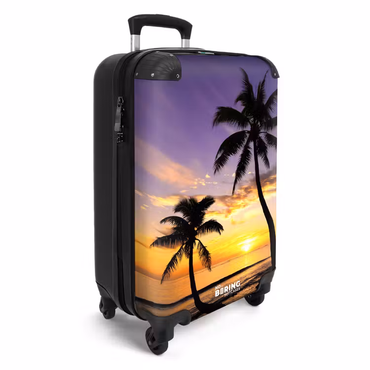 Palmbomen bij zonsondergang NBS - Handbagage koffer - Unisex middel -productfoto_3d