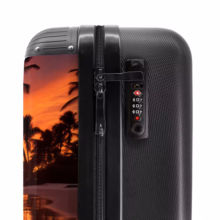 Palmbomen bij zonsondergang NBS - Handbagage koffer - Unisex middel -slot